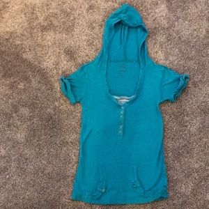 Energie turquoise hooded T-shirt
